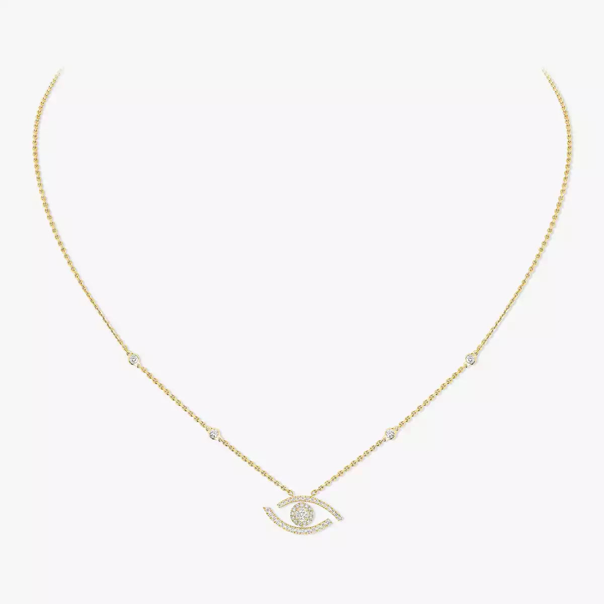 [Eterna Jewels]Pave_ Diamond Necklace Lucky Eye