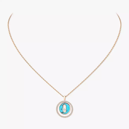 [Eterna Jewels]Lucky Move Diamond Necklace in Rose Gold and White Mother-of-Pearl