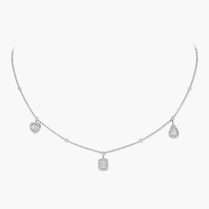 [Eterna Jewels]My Twin Diamond Necklace in Silver