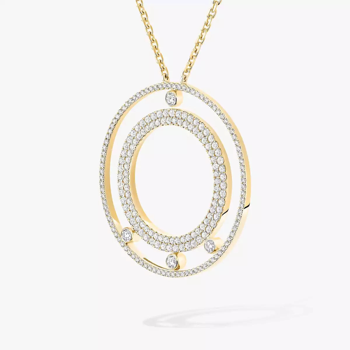 [Eterna Jewels]Move Romane Long Pave_-Set Diamond Necklace