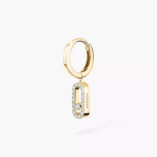 [Eterna Jewels]Move Uno Single Diamond Hoop Earring