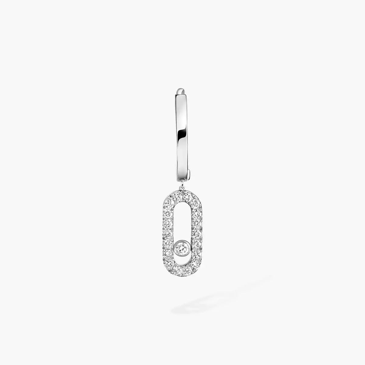 [Eterna Jewels]Move Uno Single Diamond Hoop Earring