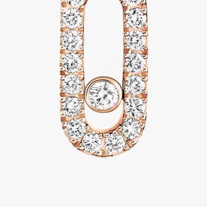 [Eterna Jewels]Move Uno Single Diamond Hoop Earring