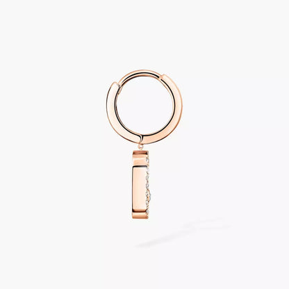 [Eterna Jewels]Move Uno Single Diamond Hoop Earring
