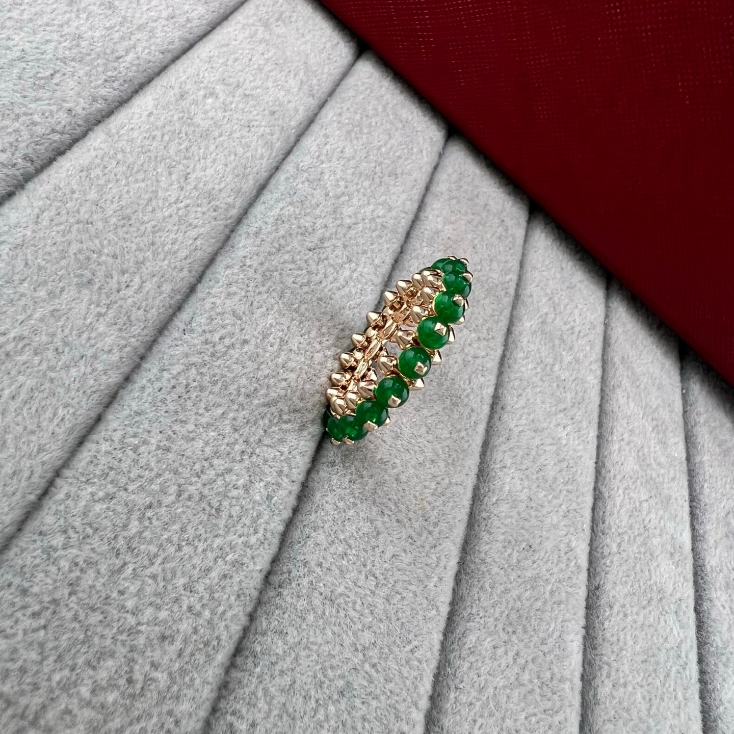 [Eterna Jewels]PYRAMID COLORED STONE STUD RING