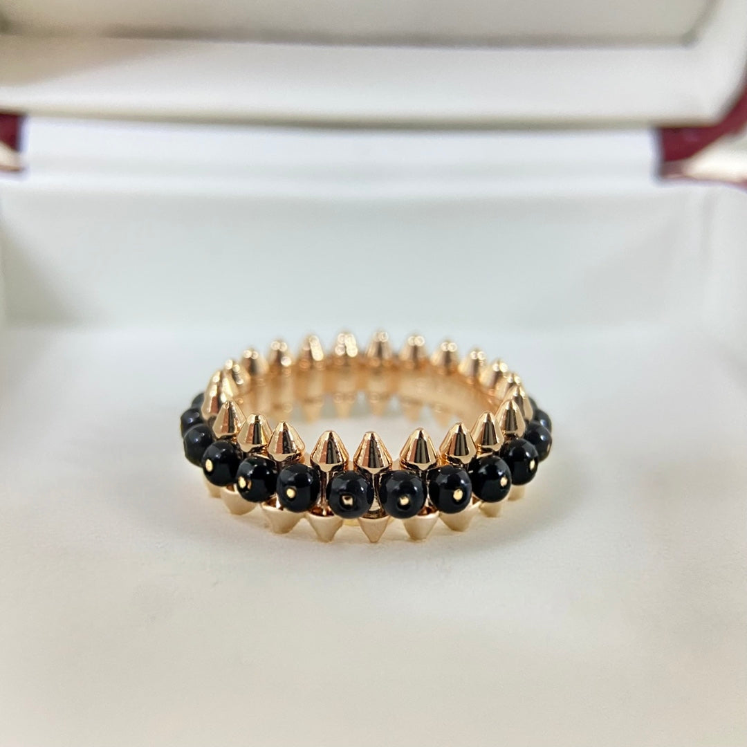 [Eterna Jewels]BLACK BEAD STUD RING