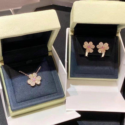[Eterna Jewels]FRIVOLE PINK GOLD FLOWER DIAMOND EARRINGS