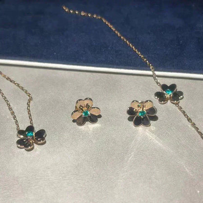 [Eterna Jewels]FRIVOLE  FLOWER MALACHITE EARRINGS