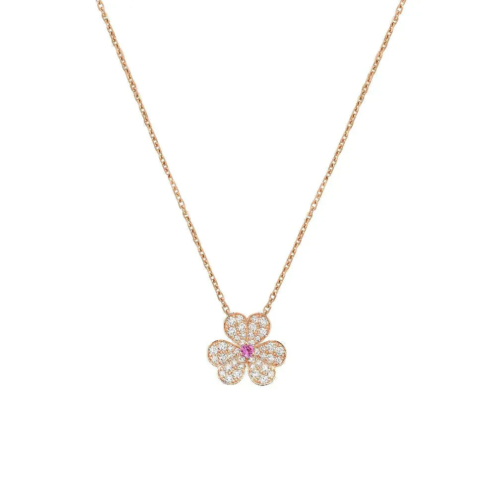 [Eterna Jewels]FRIVOLE ROSE GOLD FLOWER DIAMOND NECKLACE