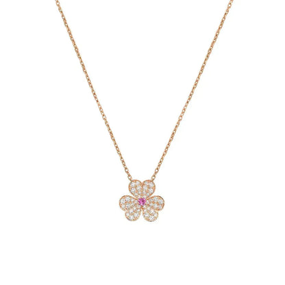[Eterna Jewels]FRIVOLE ROSE GOLD FLOWER DIAMOND NECKLACE