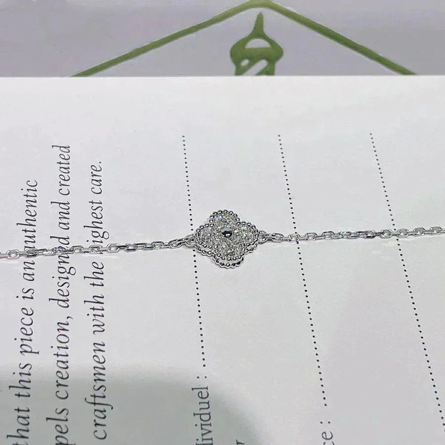 [Eterna Jewels]CLOVER  SINGLE FLOWER BRACELET SILVER
