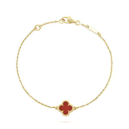 [Eterna Jewels]CLOVER  CARNELIAN SINGLE FLOWER BRACELET