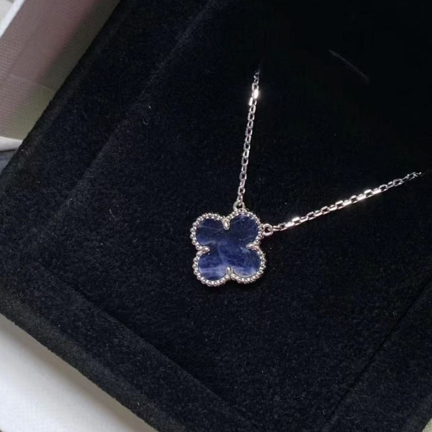 [Eterna Jewels]CLOVER 15MM PIETERSITE NECKLACE SILVER
