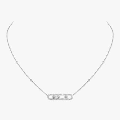 [Eterna Jewels] Move Pave_ Rose Gold Diamond Necklace