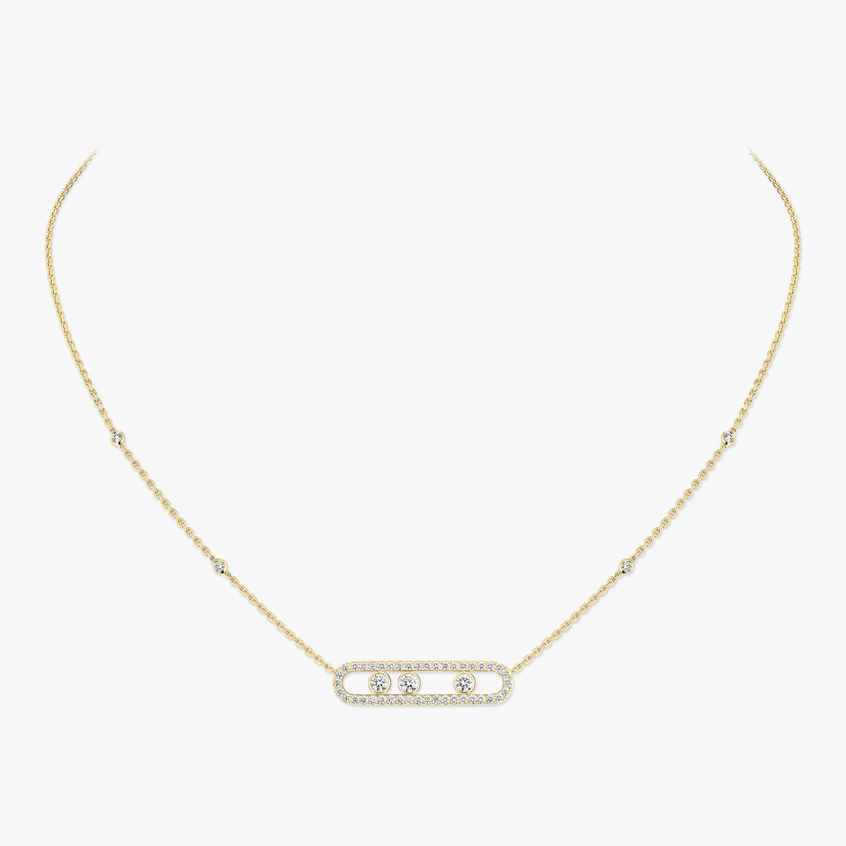 [Eterna Jewels] Move Pave_ Rose Gold Diamond Necklace
