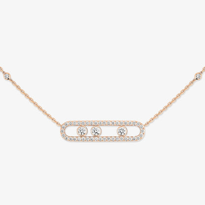 [Eterna Jewels] Move Pave_ Rose Gold Diamond Necklace