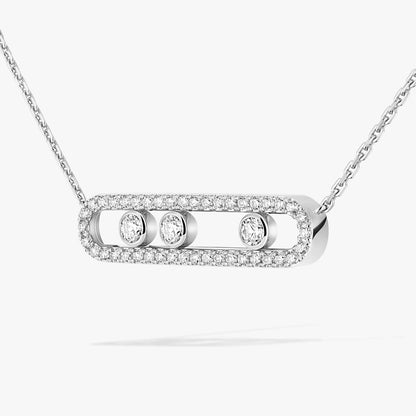[Eterna Jewels] Move Pave_ Rose Gold Diamond Necklace