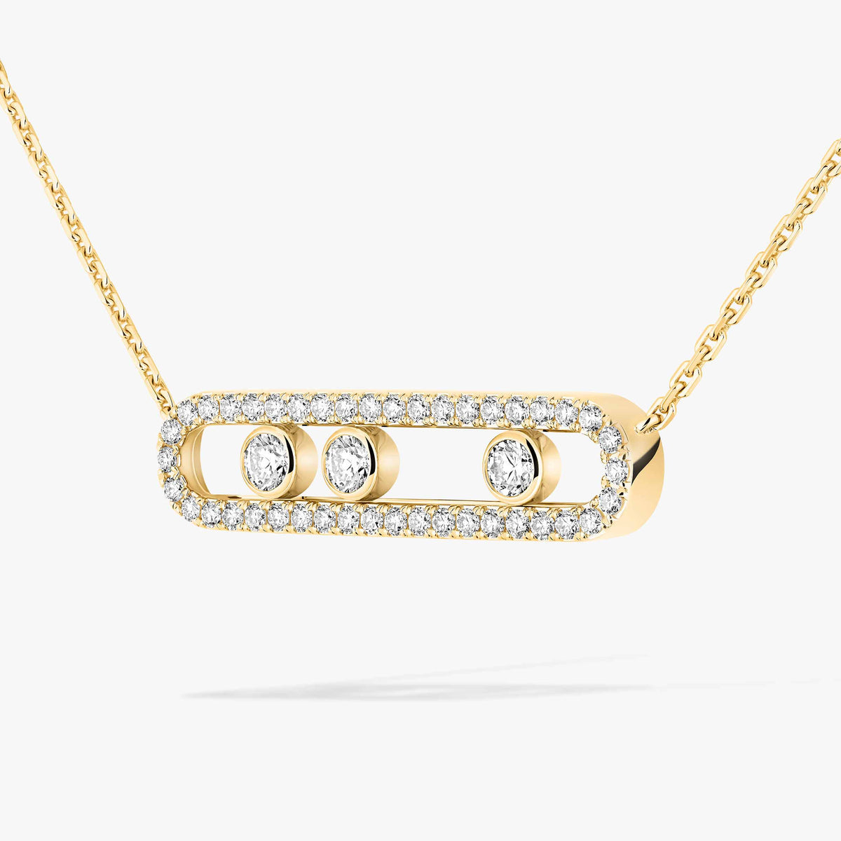 [Eterna Jewels] Move Pave_ Rose Gold Diamond Necklace