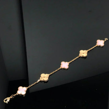 [Eterna Jewels] CLOVER 5 MOTIFS  PINK MOP BRACELET COLLECTION