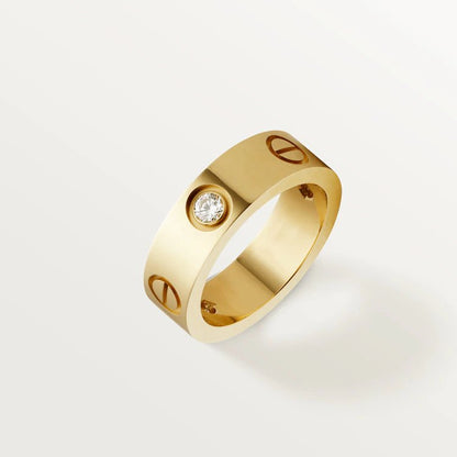 [Eterna Jewels]LOVE RING 5.5MM 3 DIAMONDS PINK GOLD